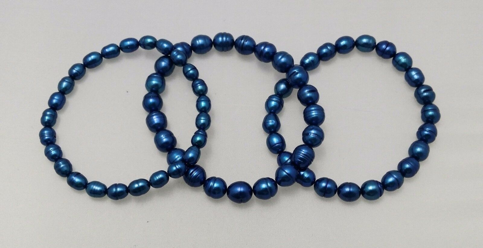 

Honora Freshwater Cultured Pearl Stretch Indigo Blue Bracelet Set Bridal