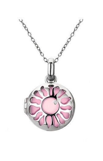 

Hot Diamonds Selene Small Sterling Silver Locket w Diamond and 20 chain - DP296