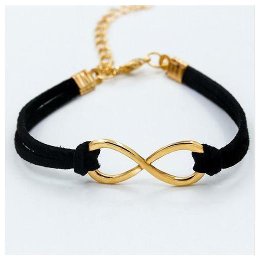 

Hot European Punk Fashion Infinity Leather Bracelet