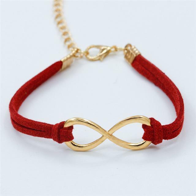 

Hot European Punk Fashion Infinity Leather Bracelet