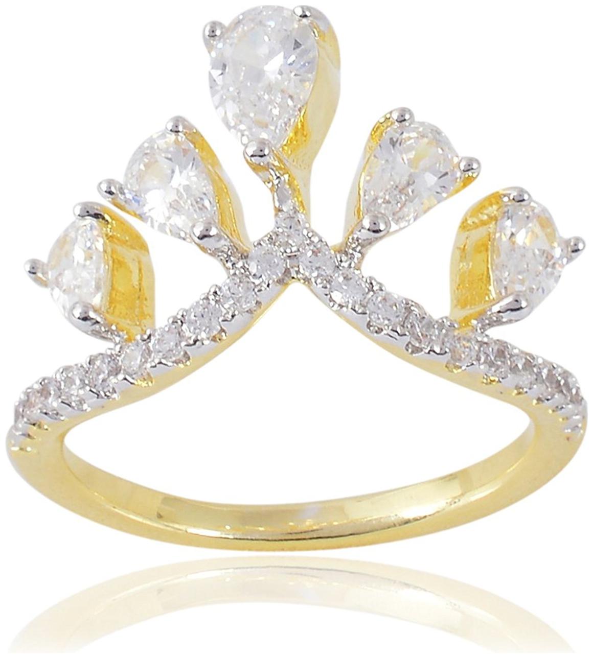 

Imittire Designer Fancy Partywear Stylish Gold Plated Metal Ring for Women Girls