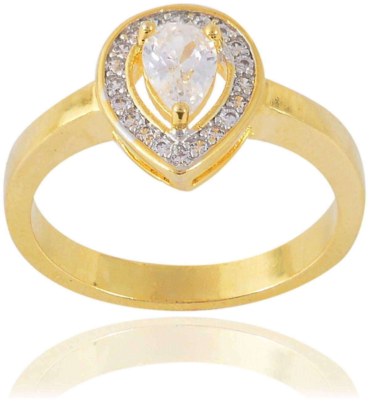 

Imittire Designer Fancy Stylish Two Tone Gold Plated Ring for Women Girls
