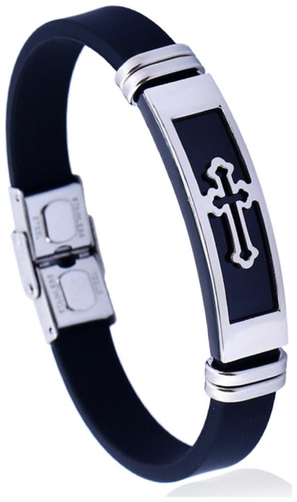 

(J169) Titanium Hand Chain Simple Cross Personality Bracelet