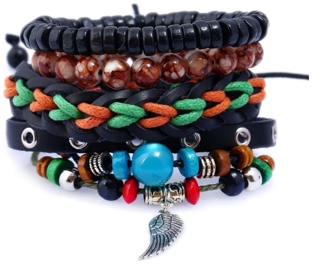 

(J170) New Fashion DIY Braid kit is a Combination of Leather Bracelet