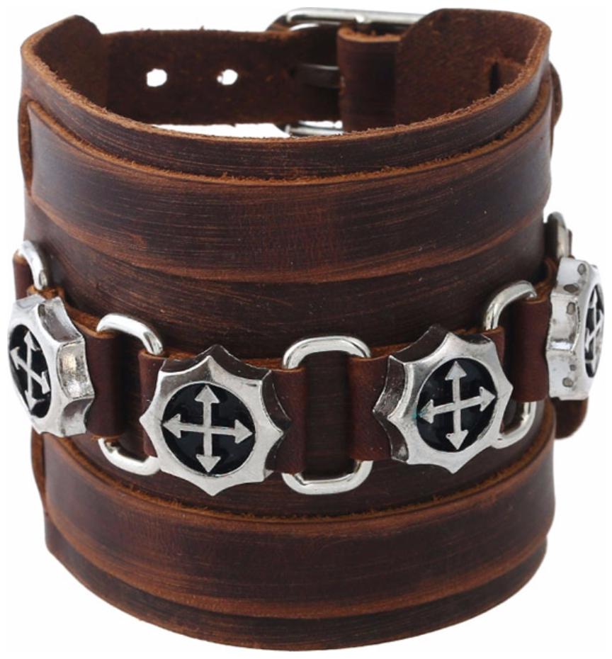 

(J173) Factory Direct Selling Exaggerated Wide Leather Fashion Men s Leather Bracelet Wholesale