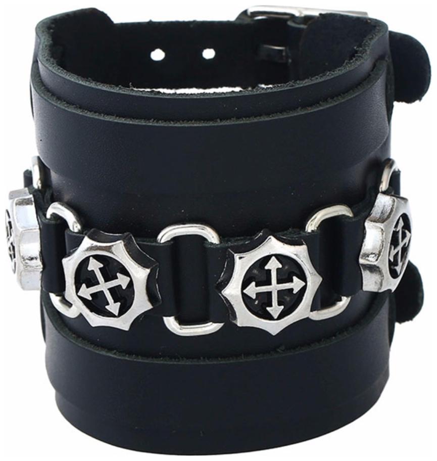 

(J174) Factory Direct Selling Exaggerated Wide Leather Fashion Men s Leather Bracelet Wholesale