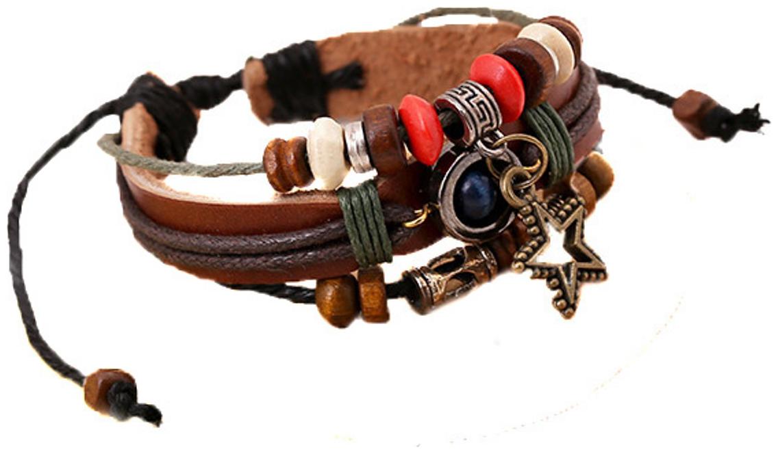 

( J176 ) INDIA The new bracelet beads leather bracelet Small hands hang leather bracelet