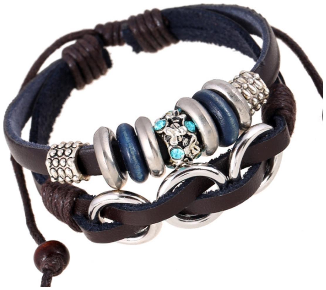 

(J177) Europe and The India New Woven Suit Leather Bracelet Beads Restoring Ancient Ways of DIY Bracelet