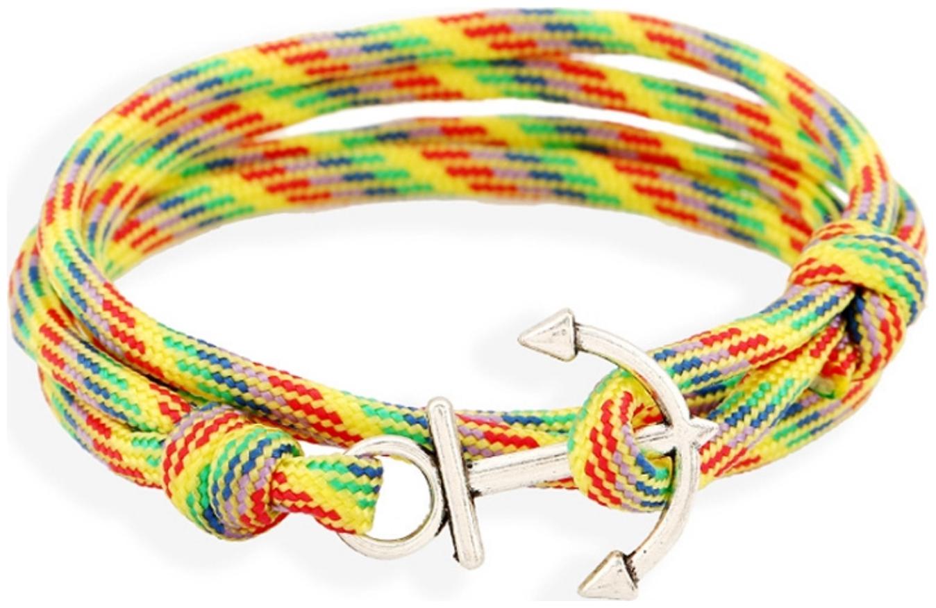 

(J195) Foreign Trade Sales Fashion Navy Wind Sailing Boat Anchor Woven Nylon Bracelet