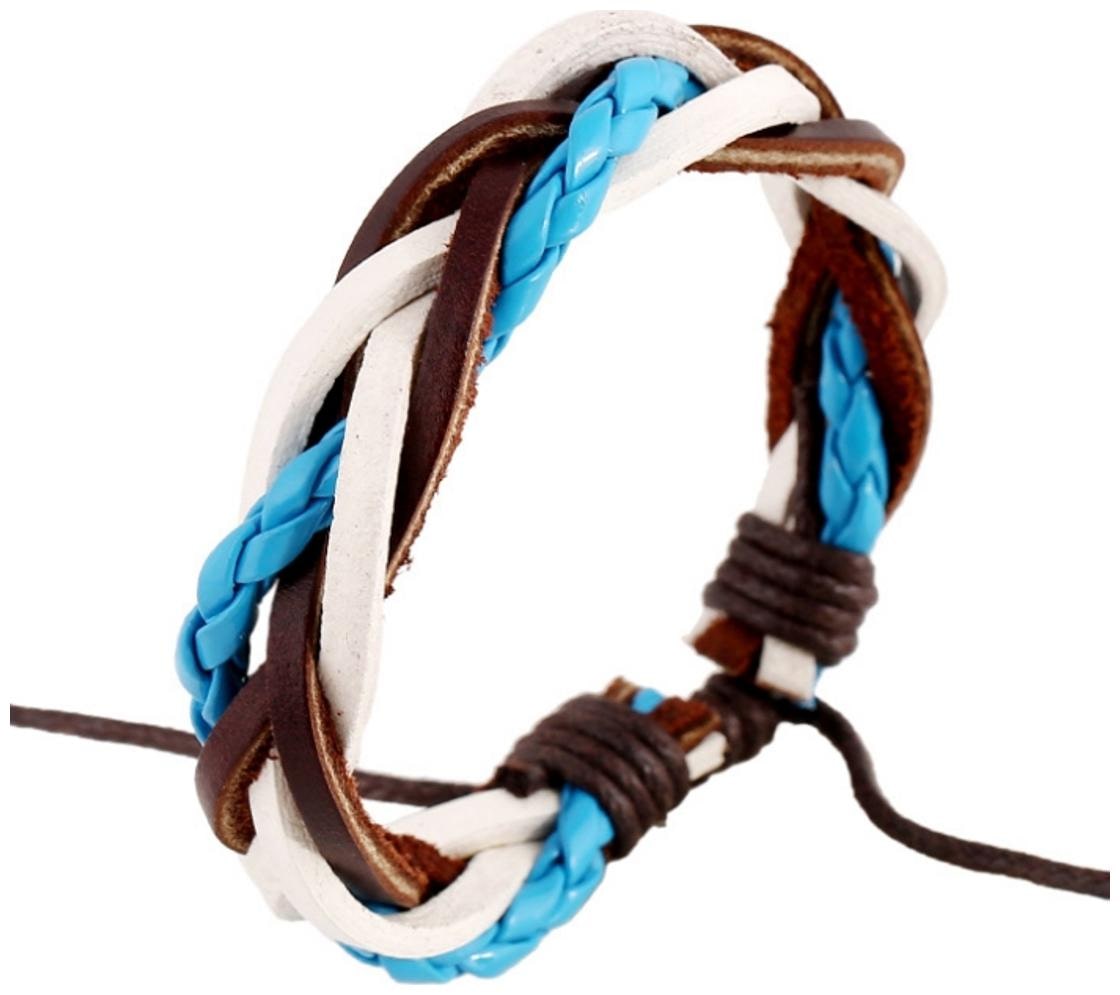 

(J196) Multiple hand-woven head layer cowhide bracelet lovers joker character han edition men and women fashion personality