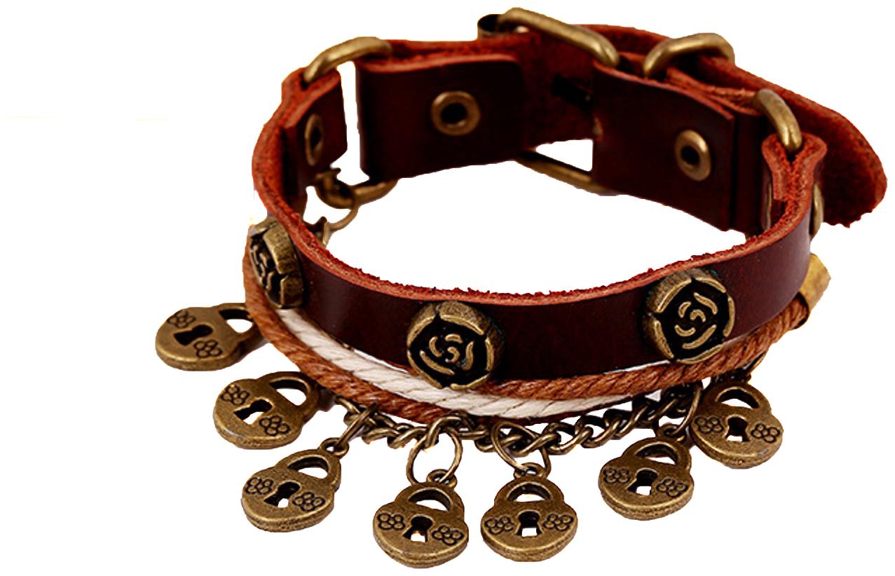 

(J202) Factory direct sale punk leather bracelet to restore ancient ways roses feather bracelet popular jewelry