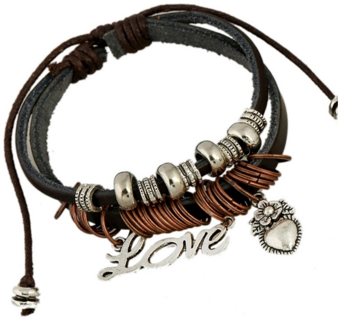 

(J206) Leather Accessories Love Accessories Leather Bracelet