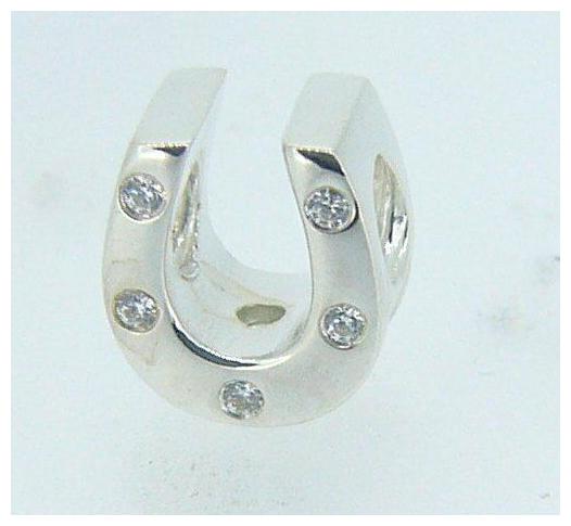 

JB-30A CHAMILIA STERLING SILVER WHITE HORSESHOE BEAD NEW IN POUCH