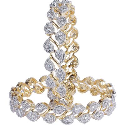 

JDX American Diamond Bangles Set for Women and Girls 2 6