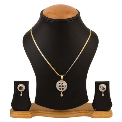 

JDX American Diamond Mangalsutra with Chain and Earrings for Women