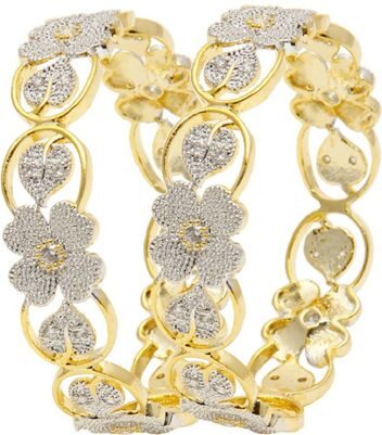 

JDX American Diamond Bangles Set for Women and Girls 2 4