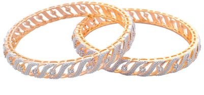 

JDX American Diamond Bangles Set for Girls and Women Size 2 6