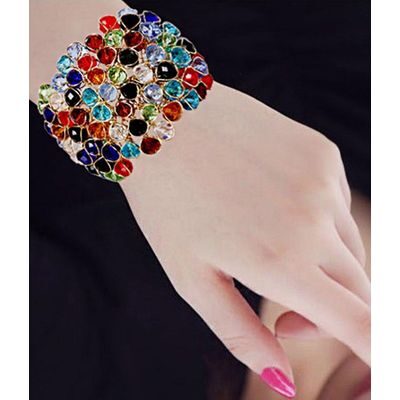

JDX Crystal MultiColor Bracelet for Girls and Women Adjustable