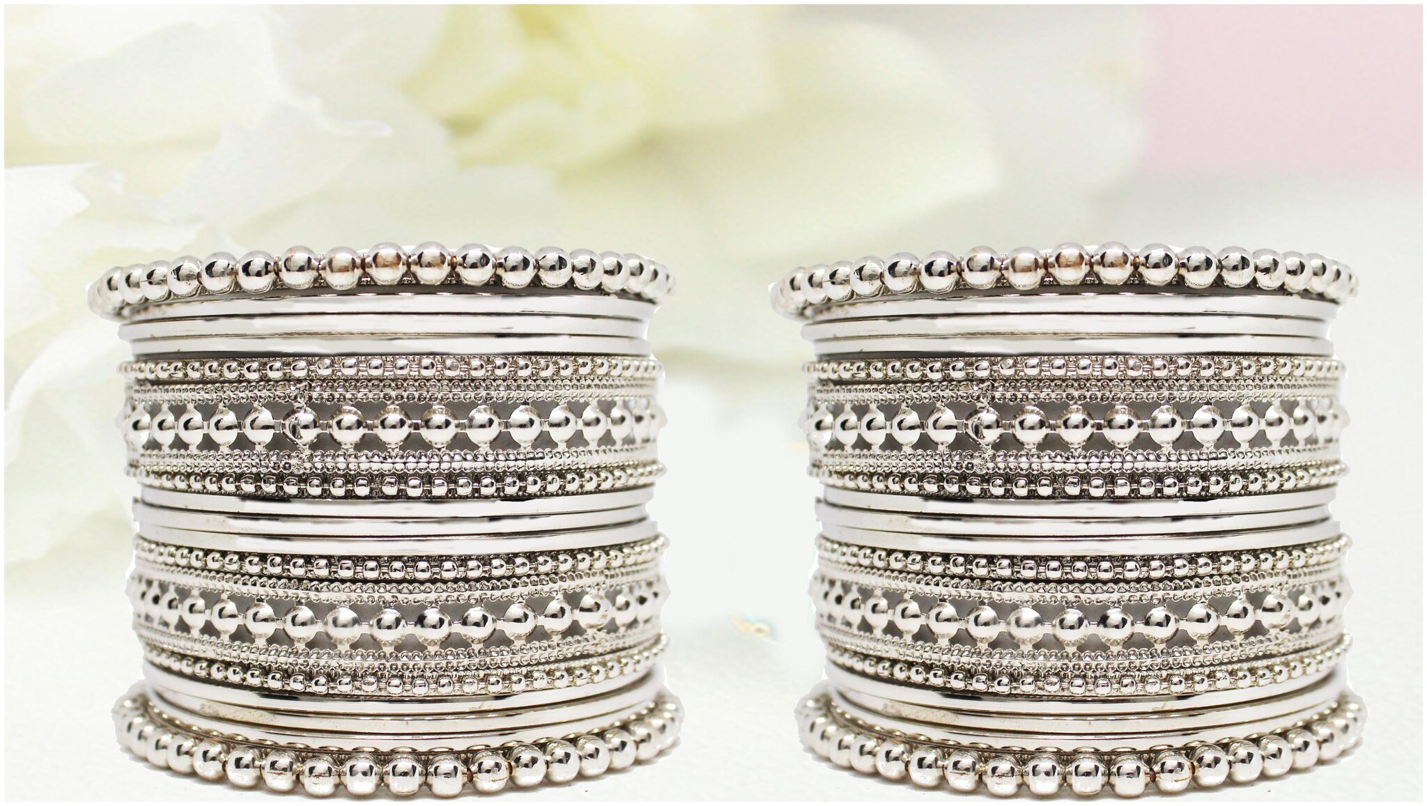 

JDX Fancy Designer Silver Plated Beautiful Metal Bangle For Girl Women