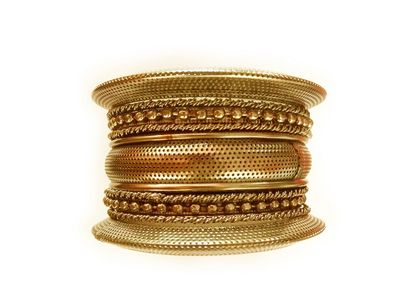 

JDX Gold Plated Banlges Set for Girls and Women Size 2 8