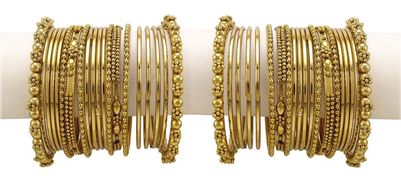 

JDX Gold Plated Banlges Set for Girls and Women Size 2 8