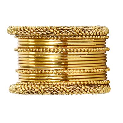 

JDX Gold Plated Bangles Set for Girls and Women Size 2 6