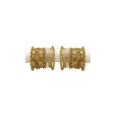 

JDX Gold Plated Banlges Set for Girls and Women Size 2 4