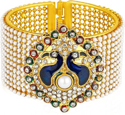 

JDX Gold Plated Metal Bracelet Cuff for Women and Girls Adjustable