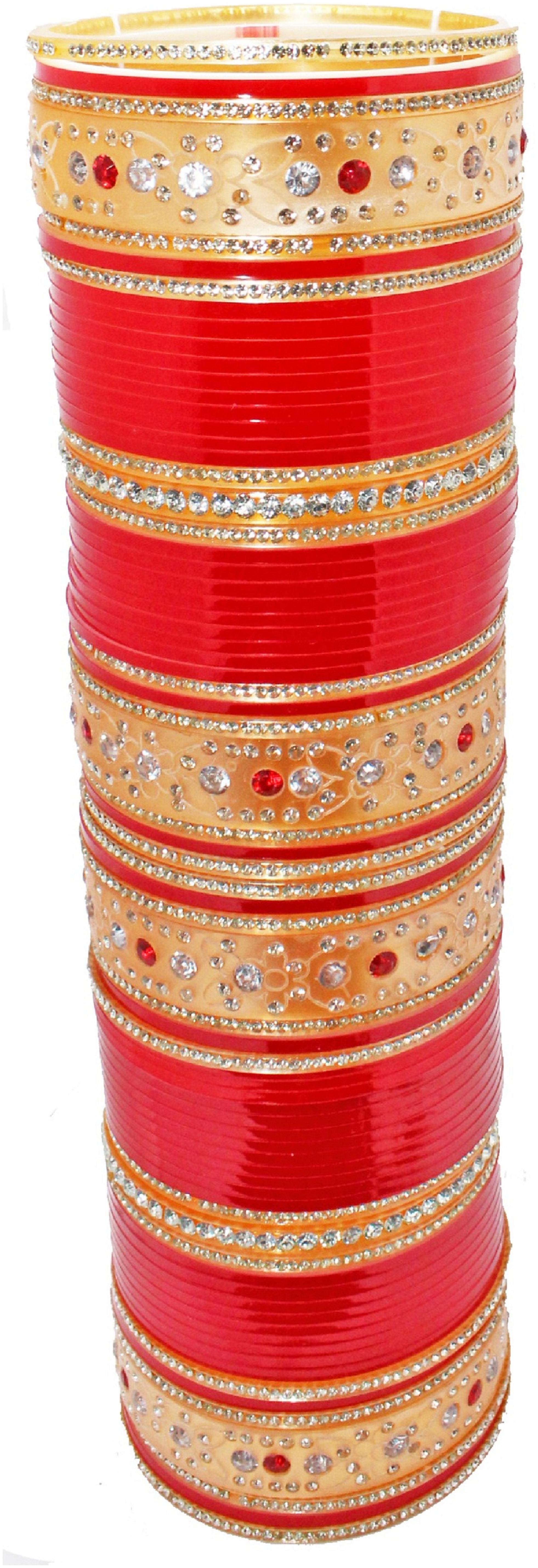 

Jdx Red Bridal Wedding Chuda Bangle For Women