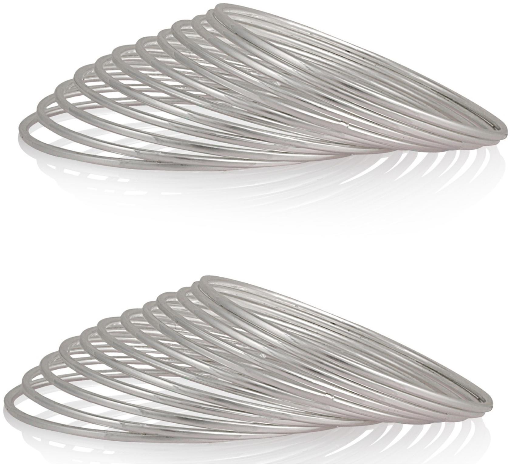 

JDX Silver Plated Plain Stylish Fancy Bangle For Girl Women