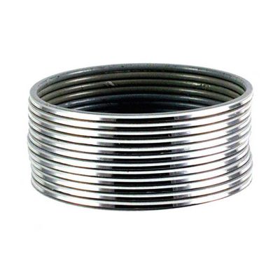 

JDX Silver Plated Banlges Set for Girls and Women Size 2 6