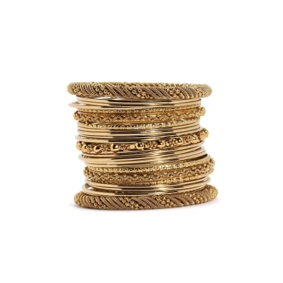 

JDX Traditional Wedding Gold-Plated Bangles Bracelets Set For Women (Mehandi ) 2 6