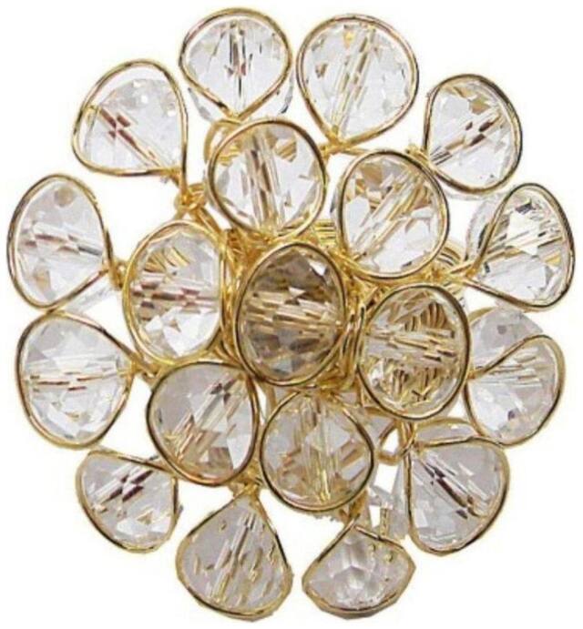 JDX White Crystal Ring for Women and Girls