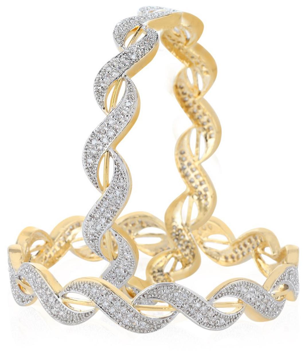 

Jewels Galaxy White Bangle Set