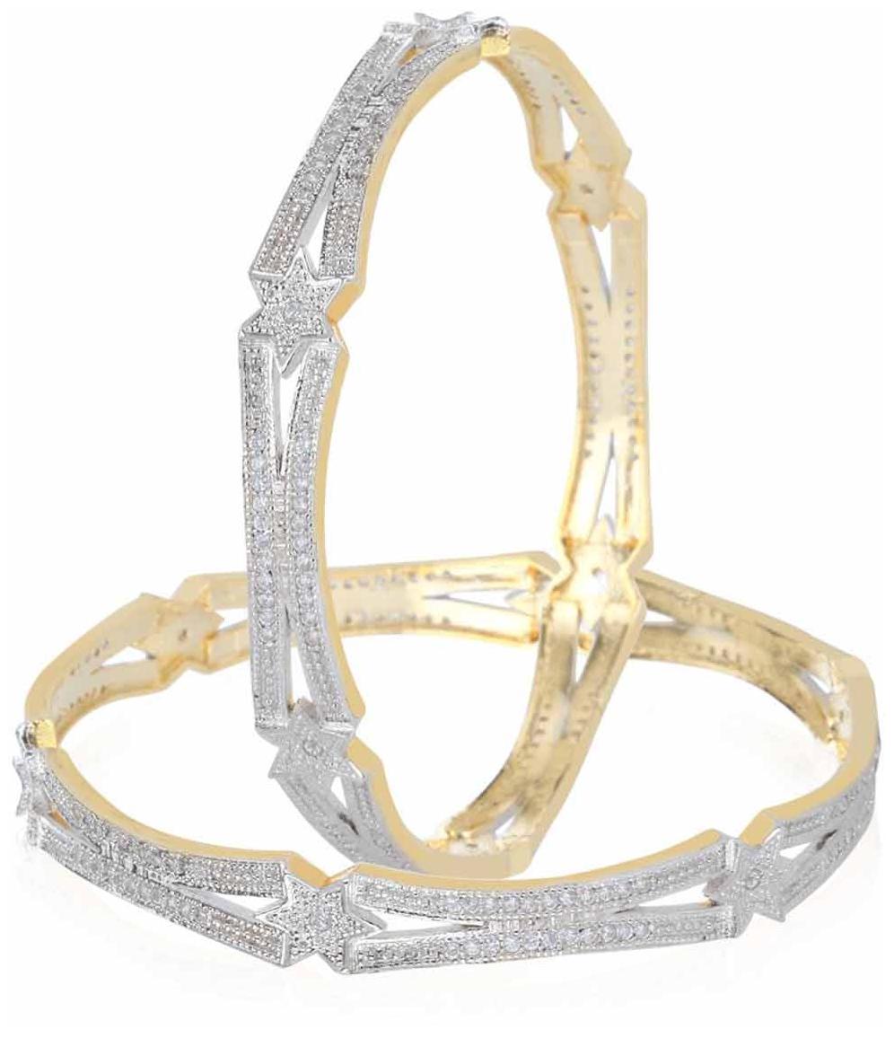 

Jewels Galaxy White Bangle Set
