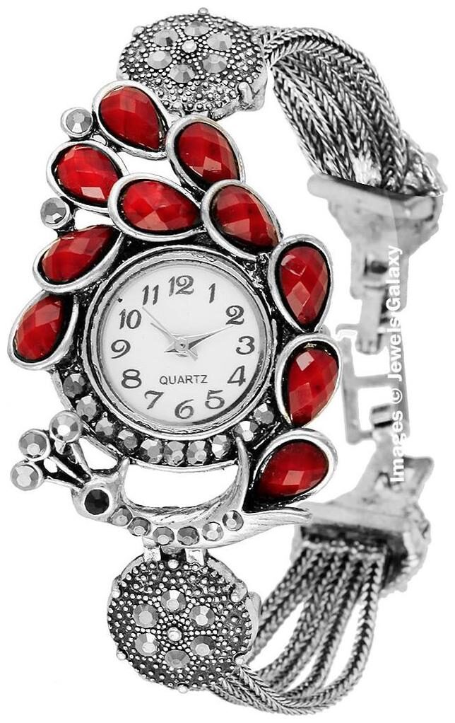 

Jewels Galaxy Limited Edition Luxuria American Diamond Floral Antique Design Amazing Charm Bracelet For Women Girls