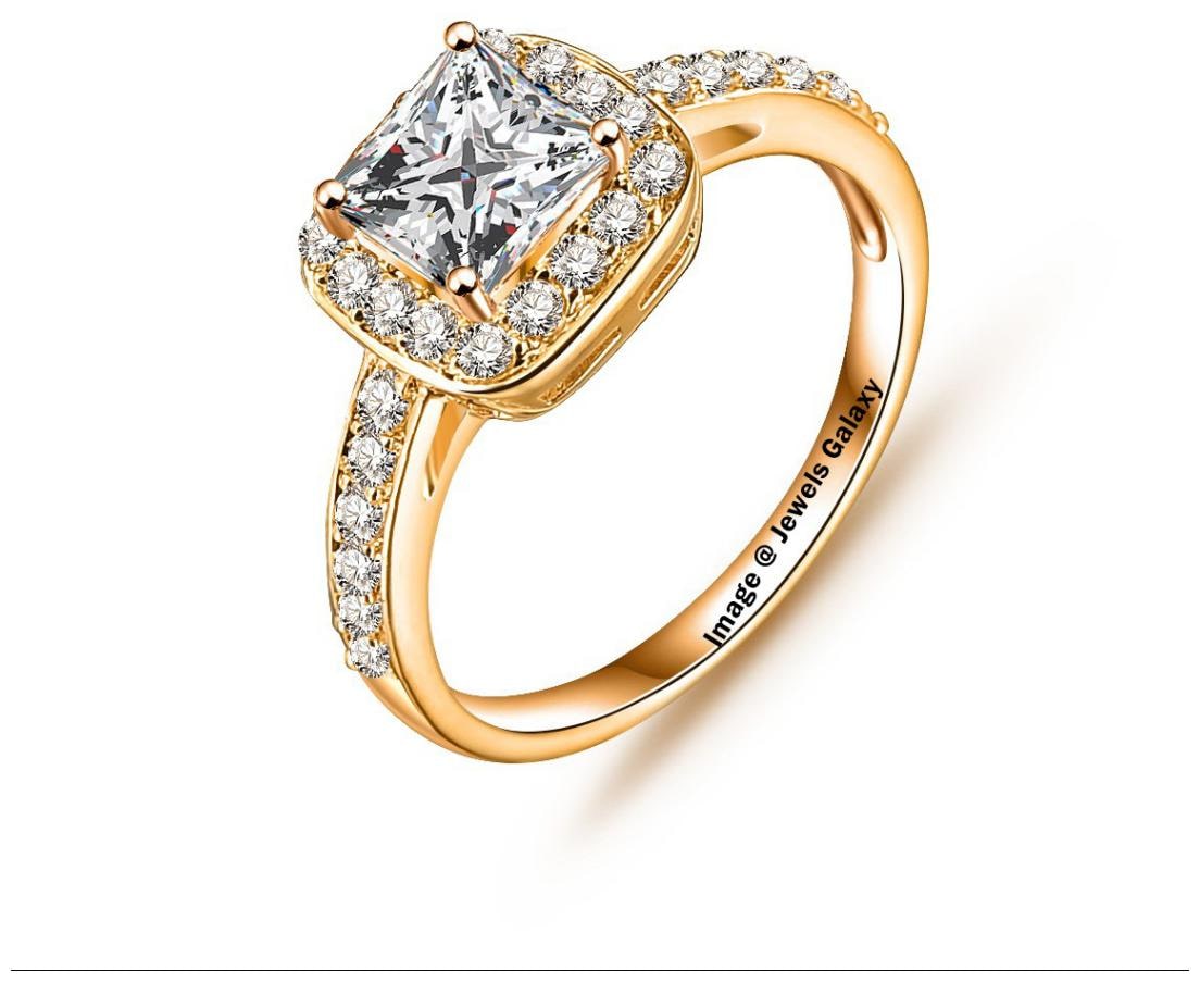 

Jewels Galaxy Luxuria Trendy Gold Plated AAA Zircon Women Jewellery Rings