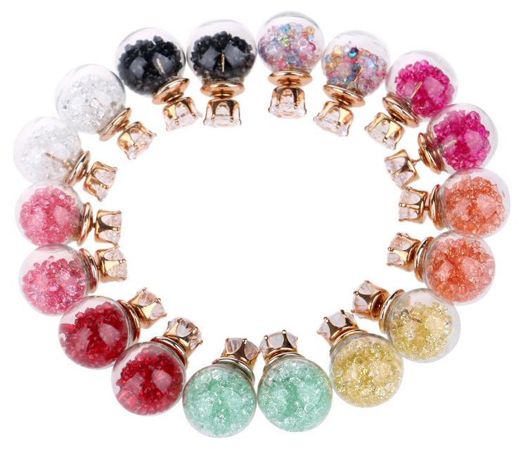 

Jewels Galaxy Best-Selling Multi-Colour Earrings Combo Of 9 Two Sided Glass Earrings For Girls And Women
