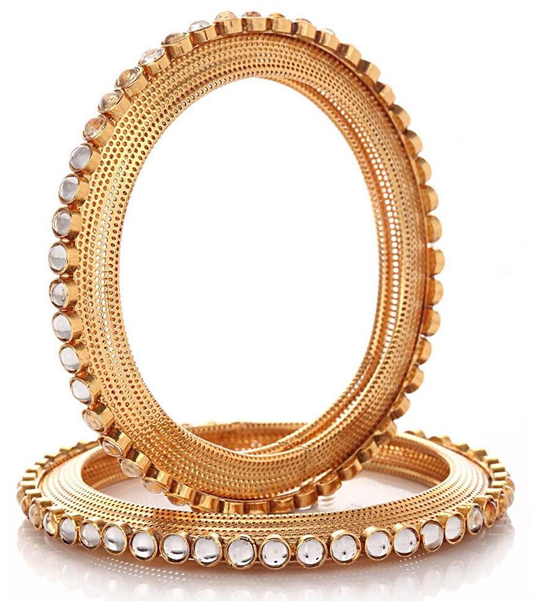 

Jewels Galaxy Golden Bangle Set