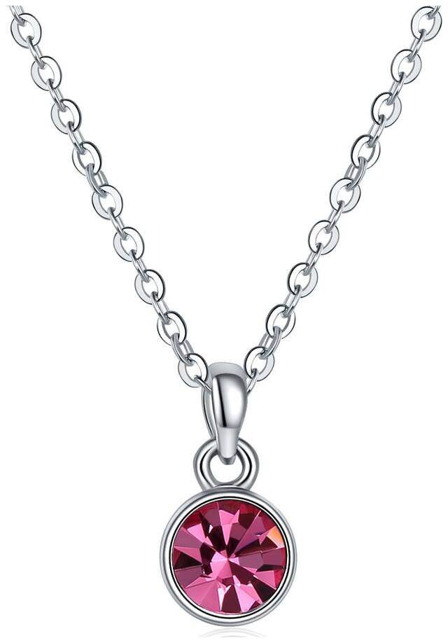 Jewels Galaxy Delicate Crystals From Swarovski Platinum Plated Plushy Pendant For Women/Girls