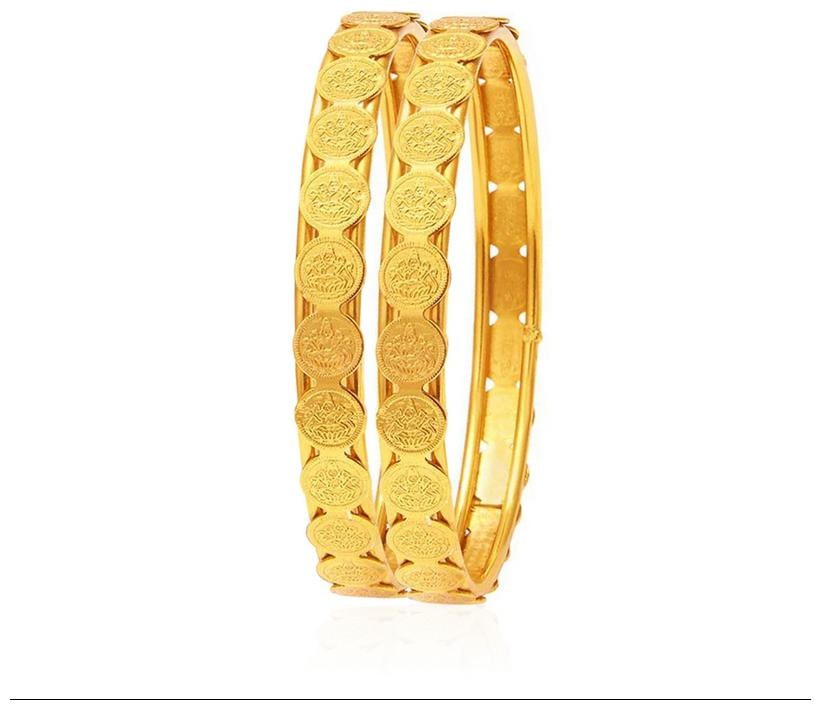 

Jewels Galaxy Designer Coinage Collection Bangles Set Of 2