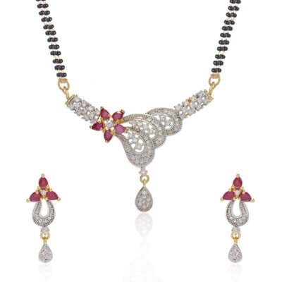 

Jewels Galaxy White Mangalsutra Set