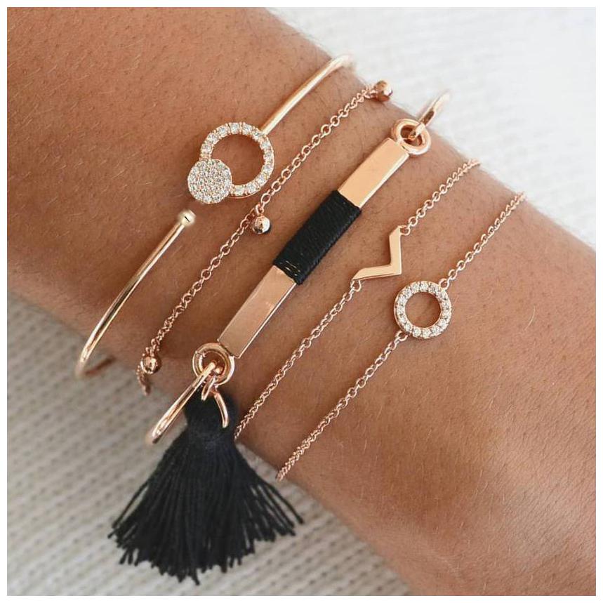 

Jewels Galaxy Exclusive AD Round Multi Designs Amazing Bracelets For Women Girls