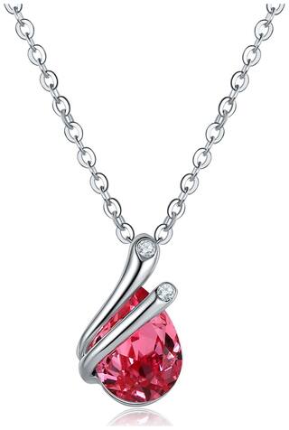 Jewels Galaxy Limited Edition Water Drop Crystals From Swarovski Platinum Plated Fabulous Pendant For Women/Girls