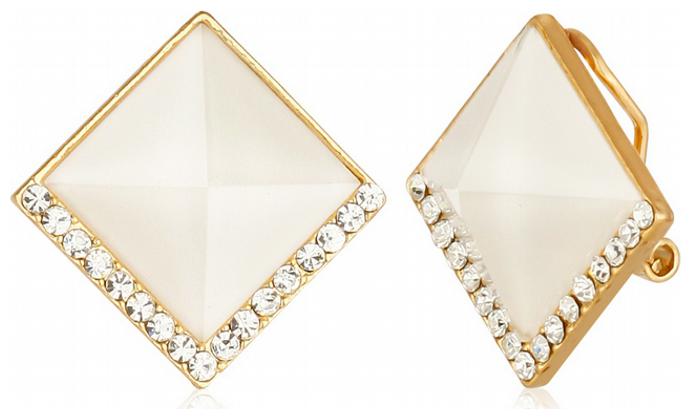 

Jewels Galaxy White Luxuria Designer Earring Limited Collection Workwear