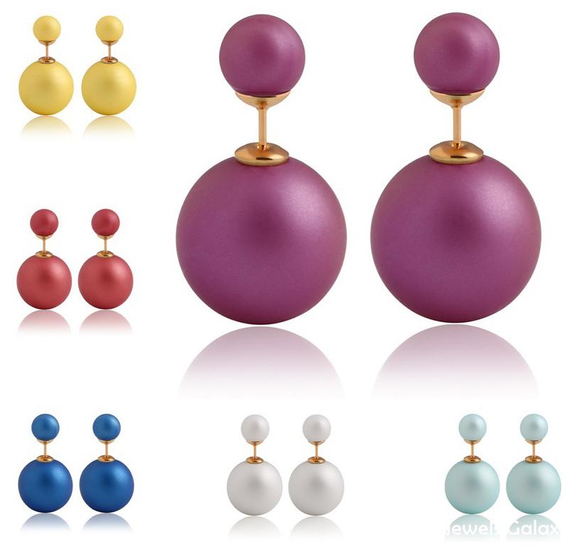 

Jewels Galaxy Best-Selling Multi Candy Color Combo Of 6 Two Sided Stud Earrings For Girls And Women
