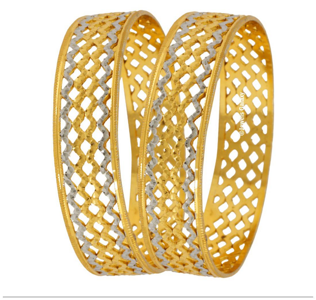 

Jewels Galaxy Broad Gold Plated Bangles