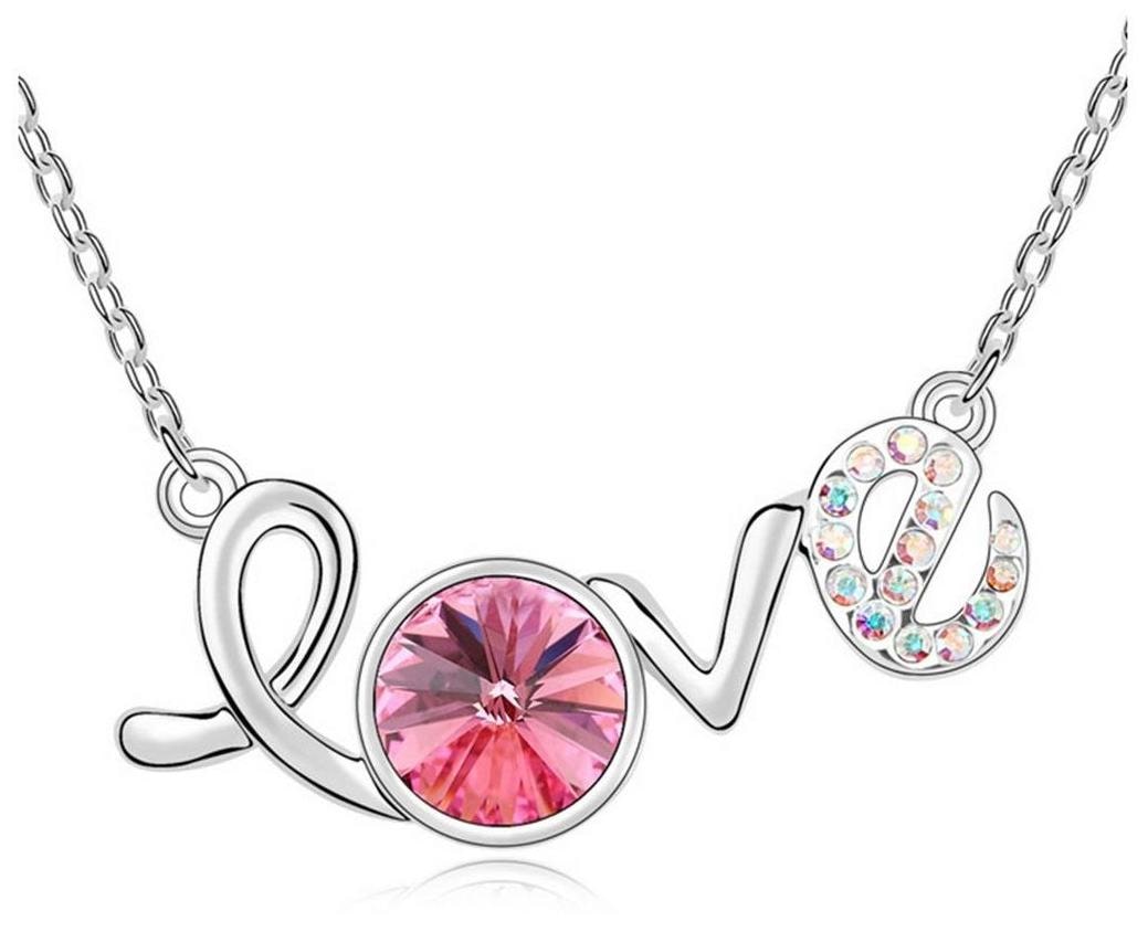 

Jewels Galaxy Swarovski Elements Special Love Edition Sparkling Colors Splendid Platinum Plated Magnificent Pendant For Women Girls