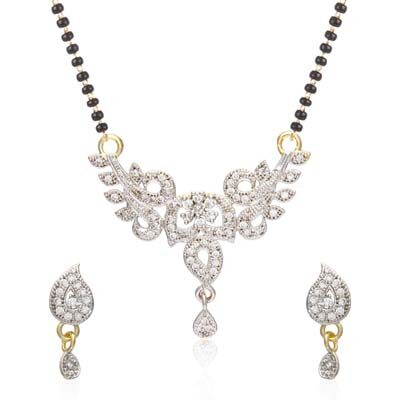 

Jewels Galaxy White Mangalsutra Set