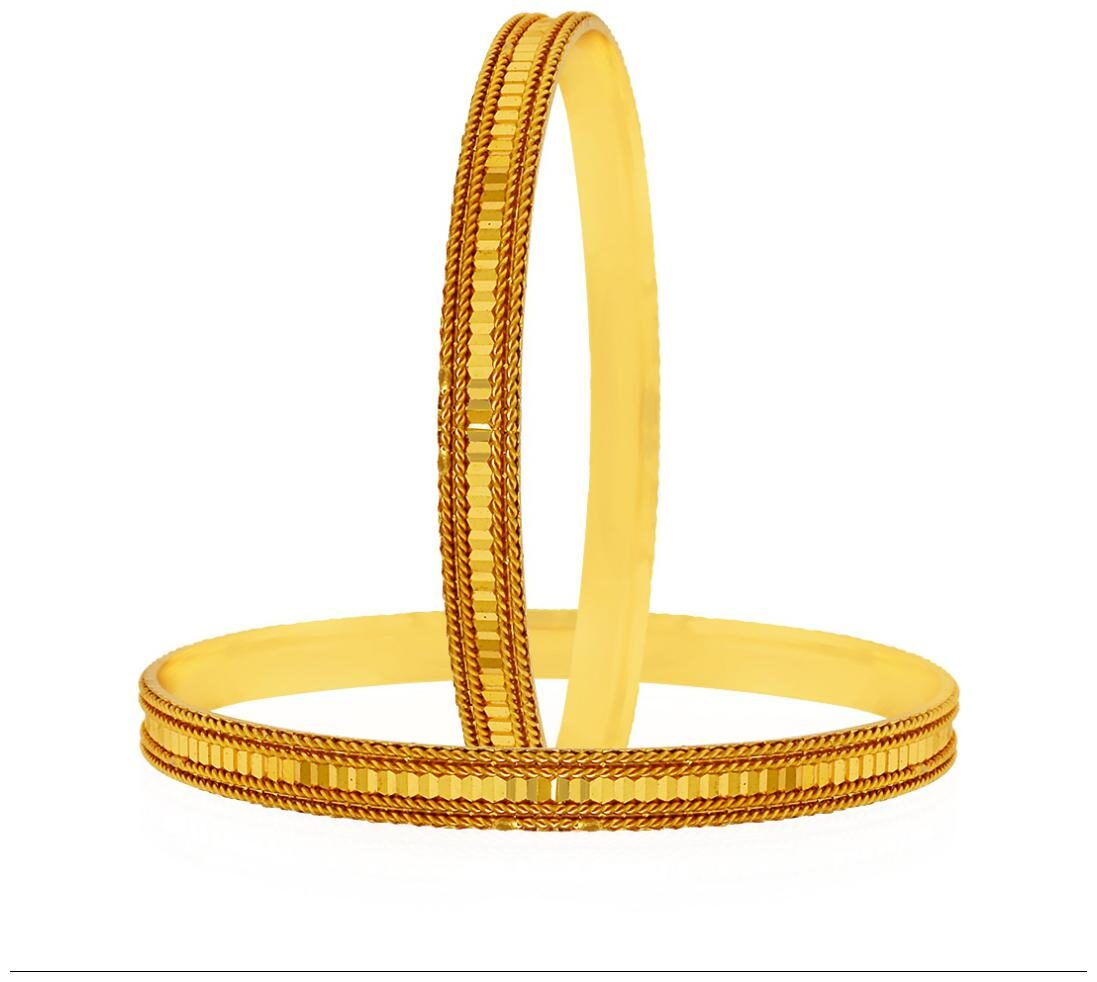 

Jewels Galaxy Designer Gold Plated Bangles - Set Of 2